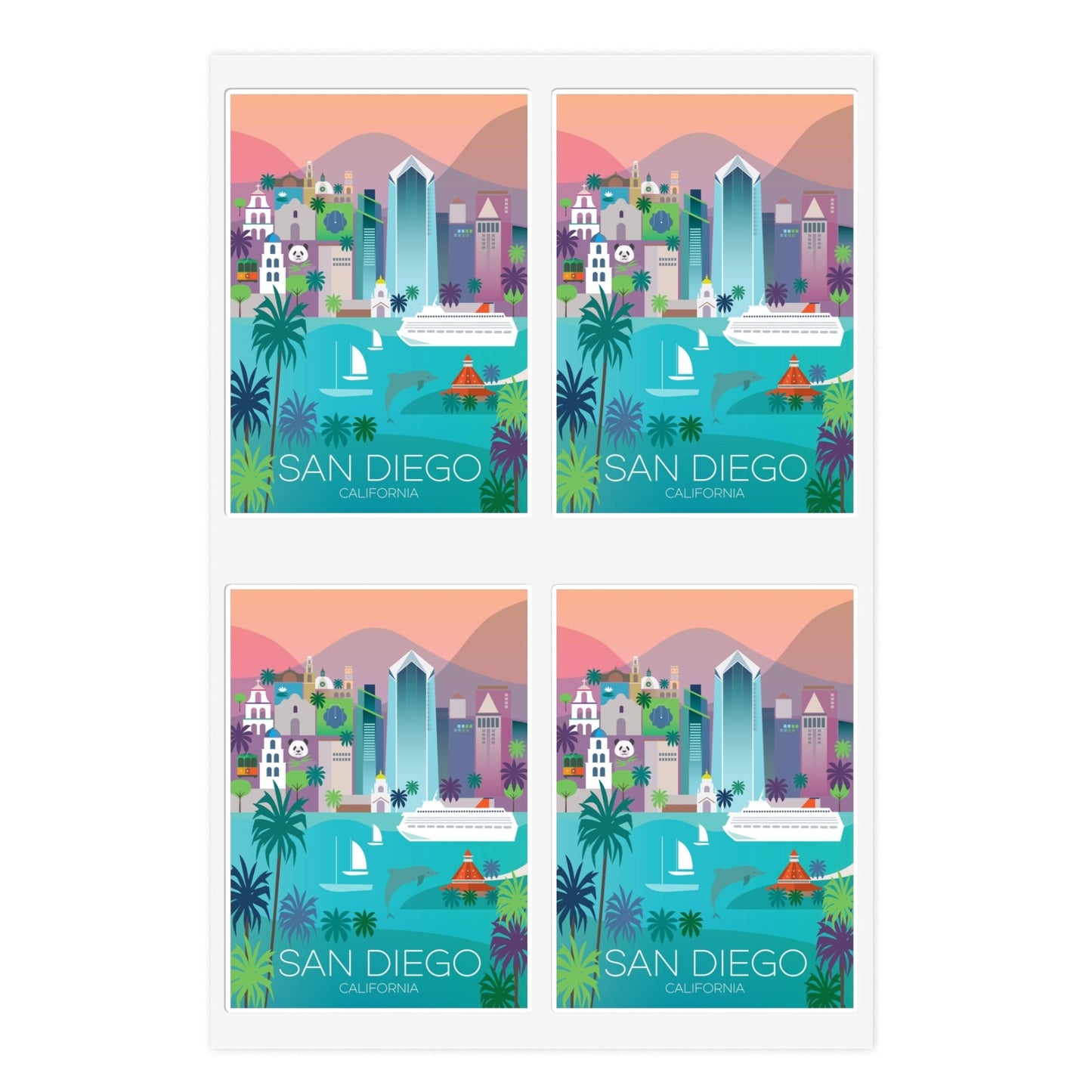 San Diego Sticker Sheet