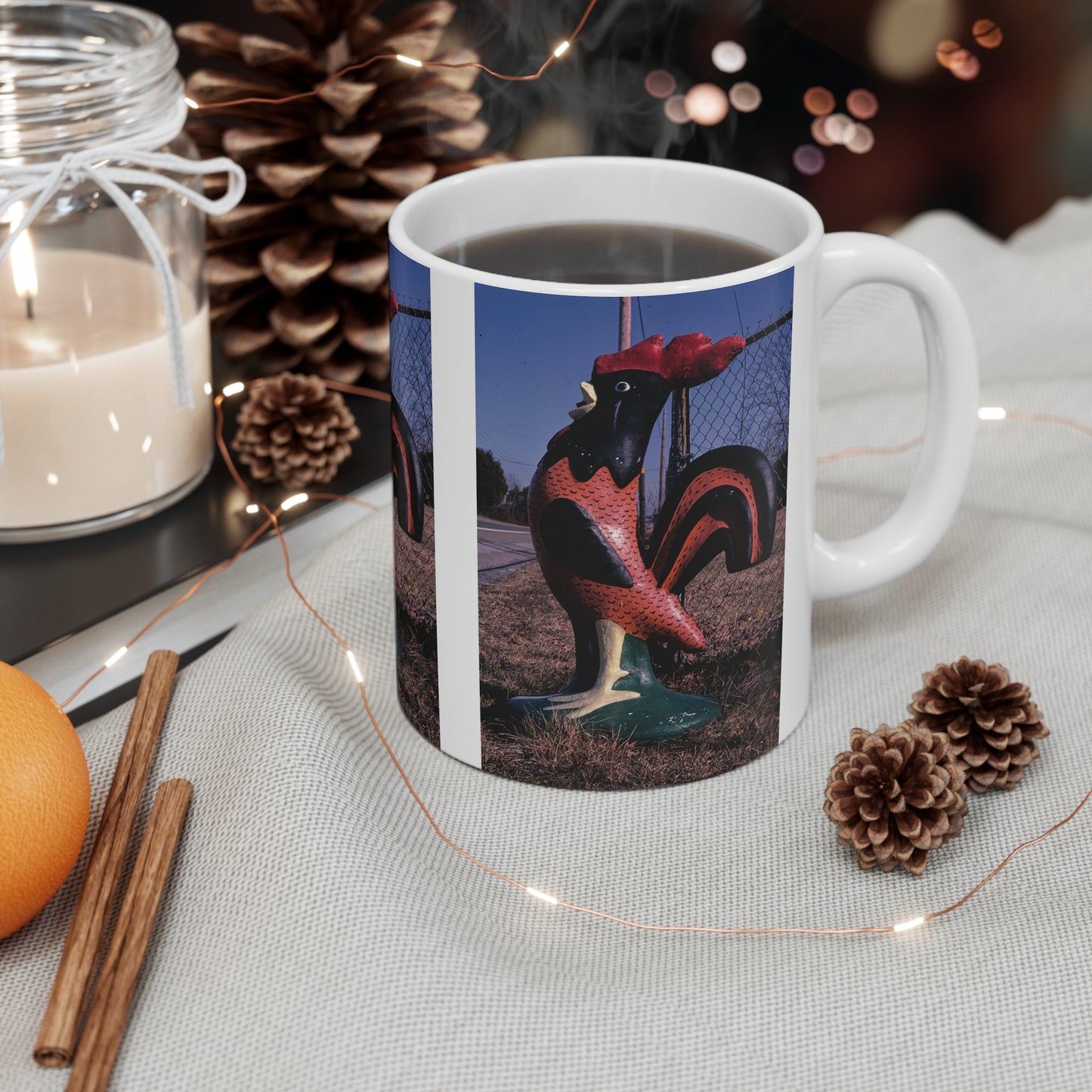 ROADSIDE MUGS - Big Rooster Ceramic Mug 11oz
