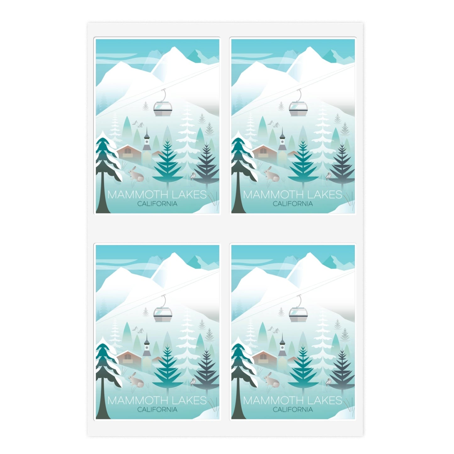 Mammoth Lakes Winter Sticker Sheet