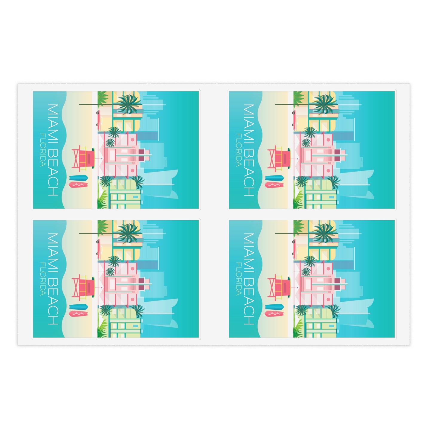 Miami Beach Sticker Sheet