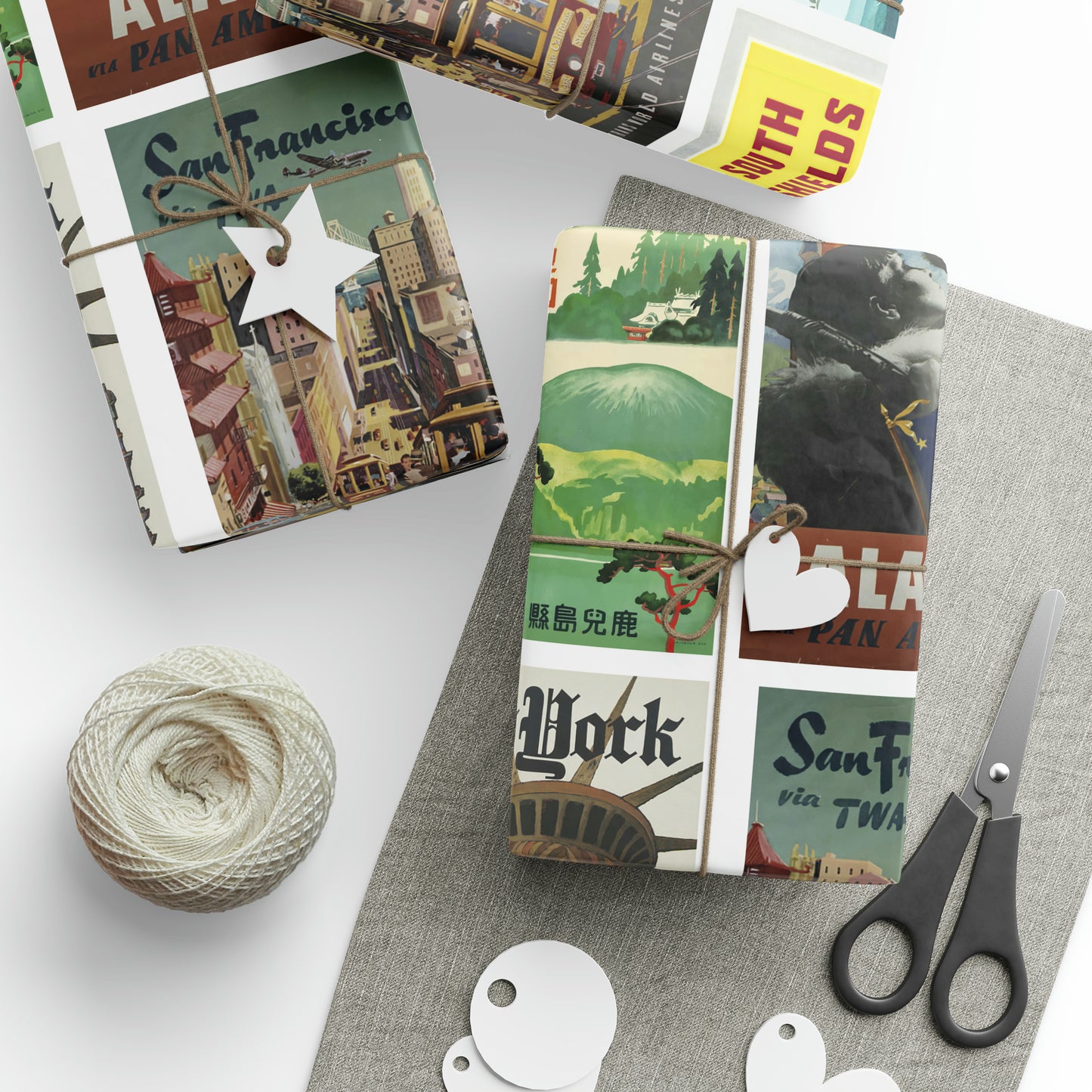 Papier d'emballage du monde - Affiches de voyage vintage - 6