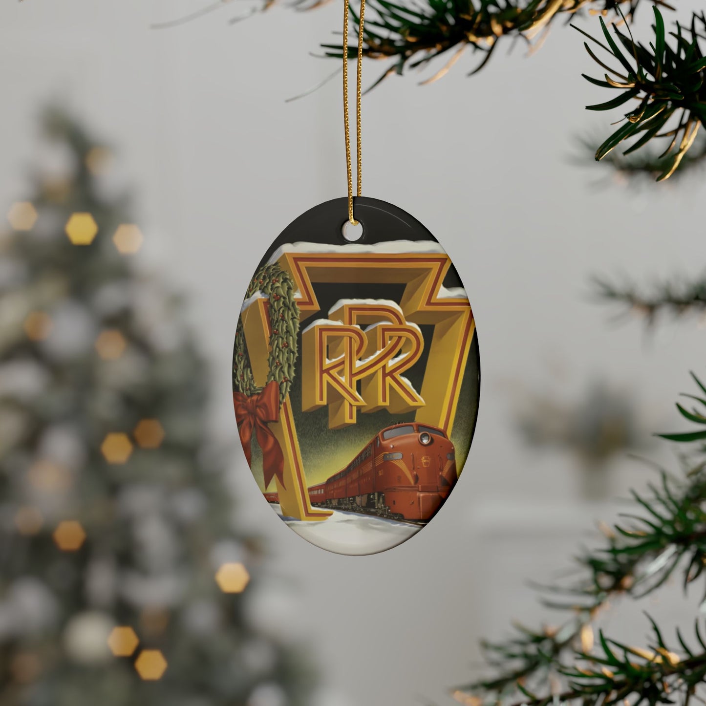 Pennsylvania Railroad Ceramic Ornament