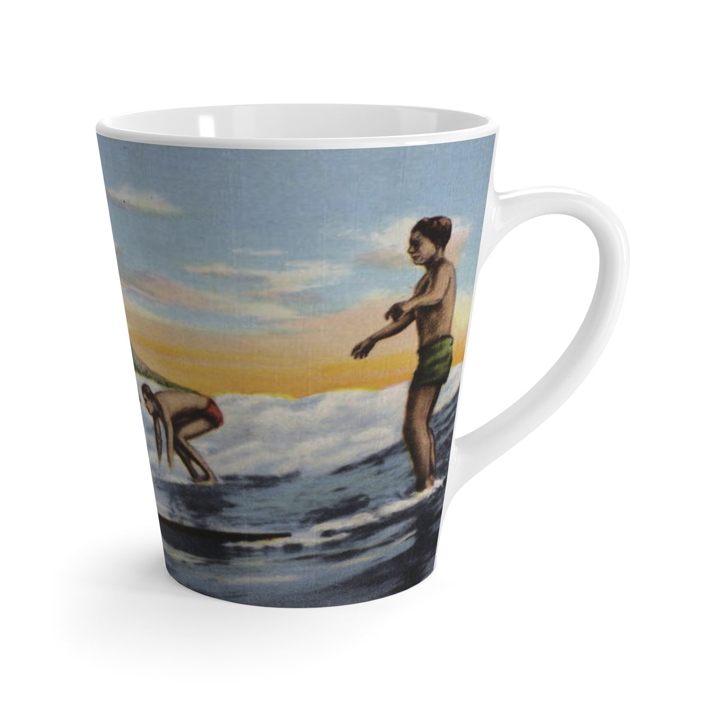 Vintage Surfers Latte Mug