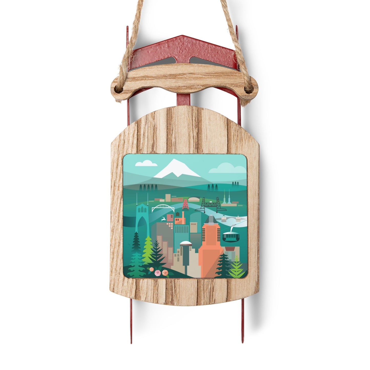 Portland, Oregon Sled Ornament