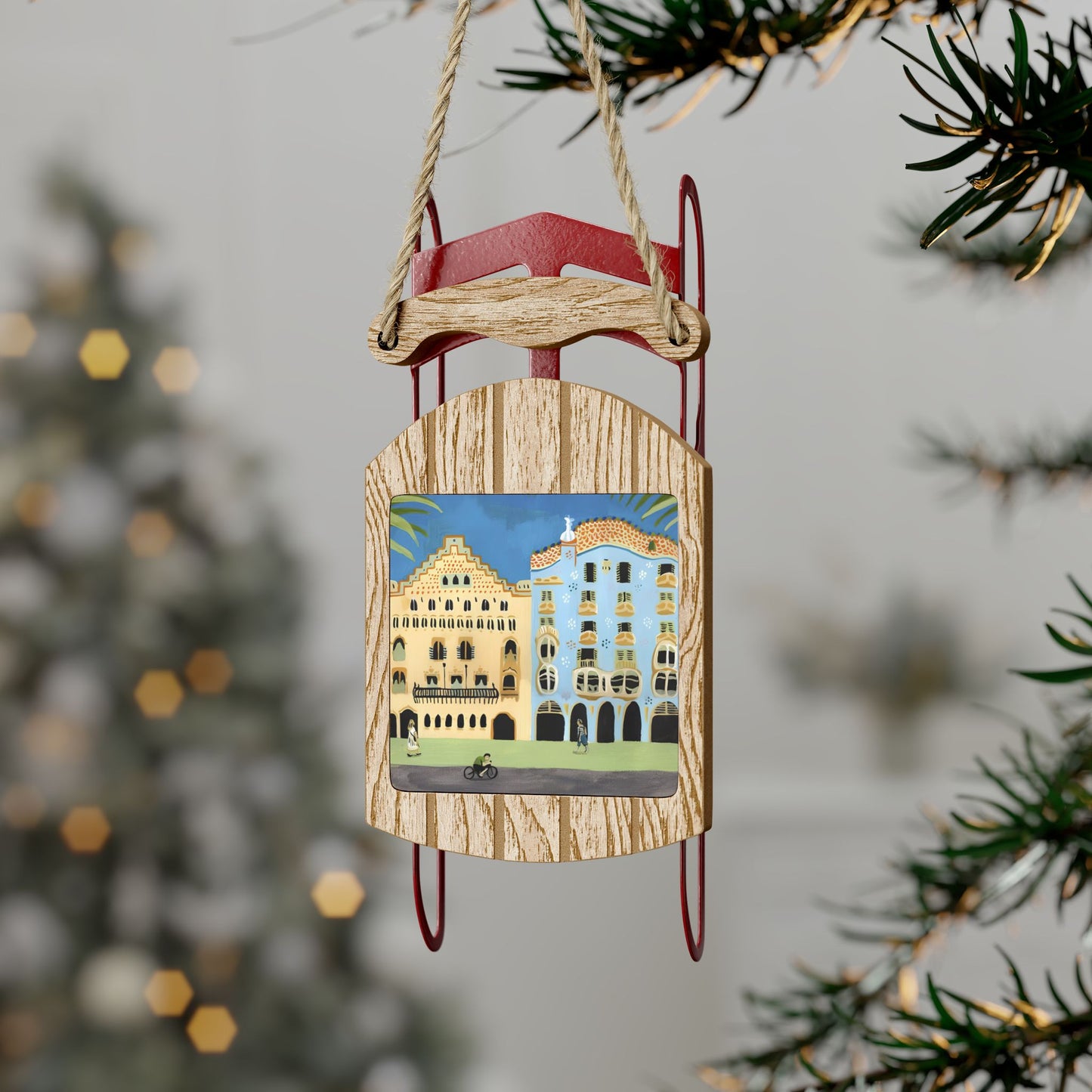 Barcelona Sled Ornament