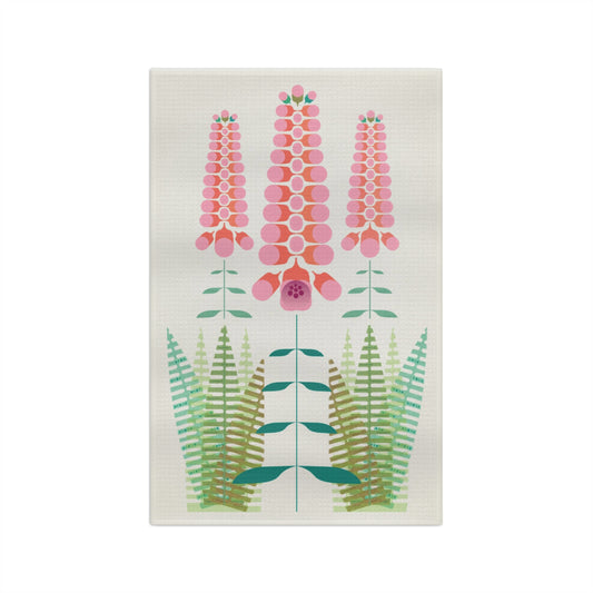 Floral Foxglove & Fern Microfiber Tea Towel