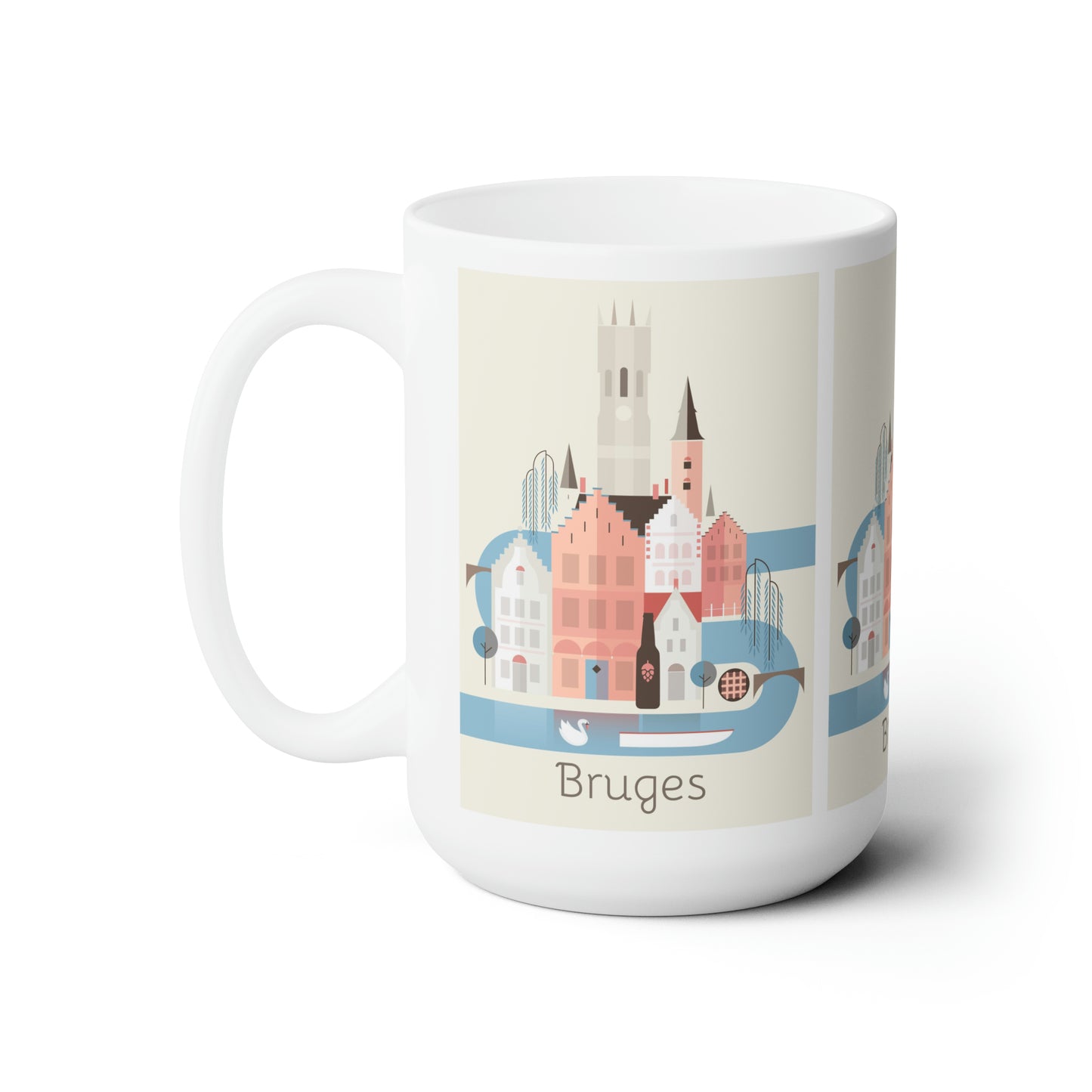 Tasse en céramique Bruges 11oz ou 15oz