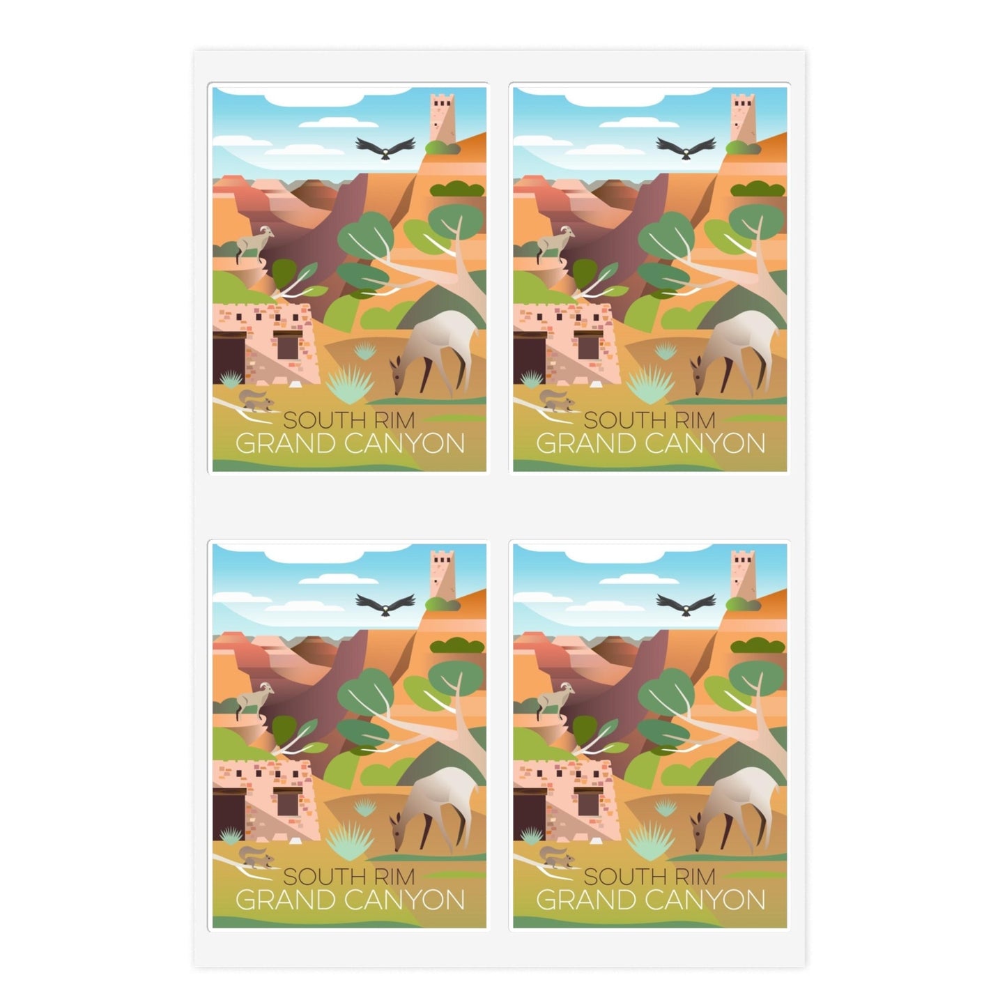 Grand Canyon South Rim Sticker Sheet