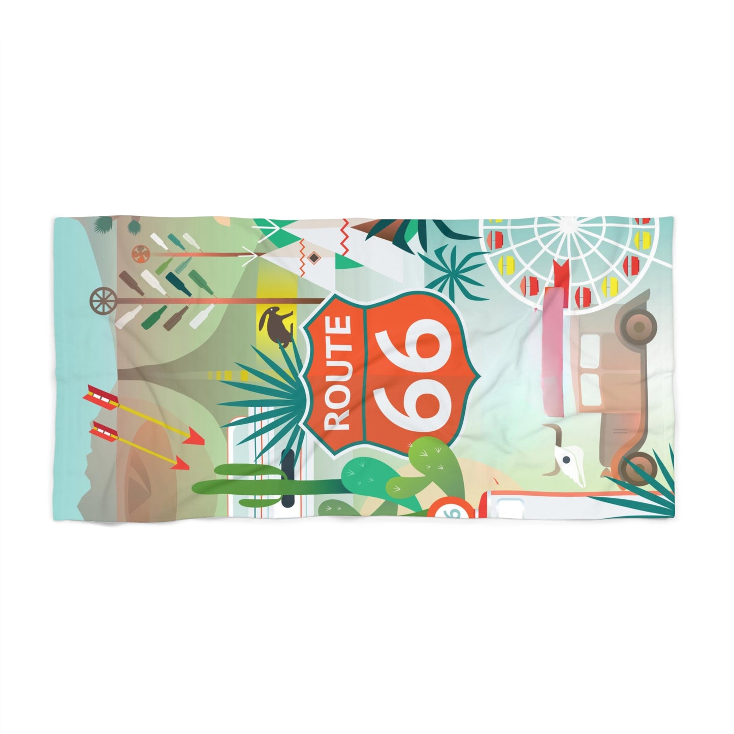 Route 66 Beach Towel
