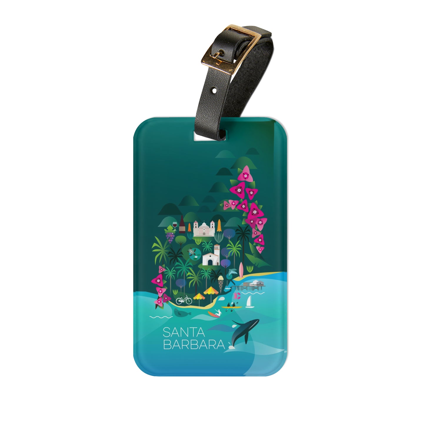 Santa Barbara Luggage Tag