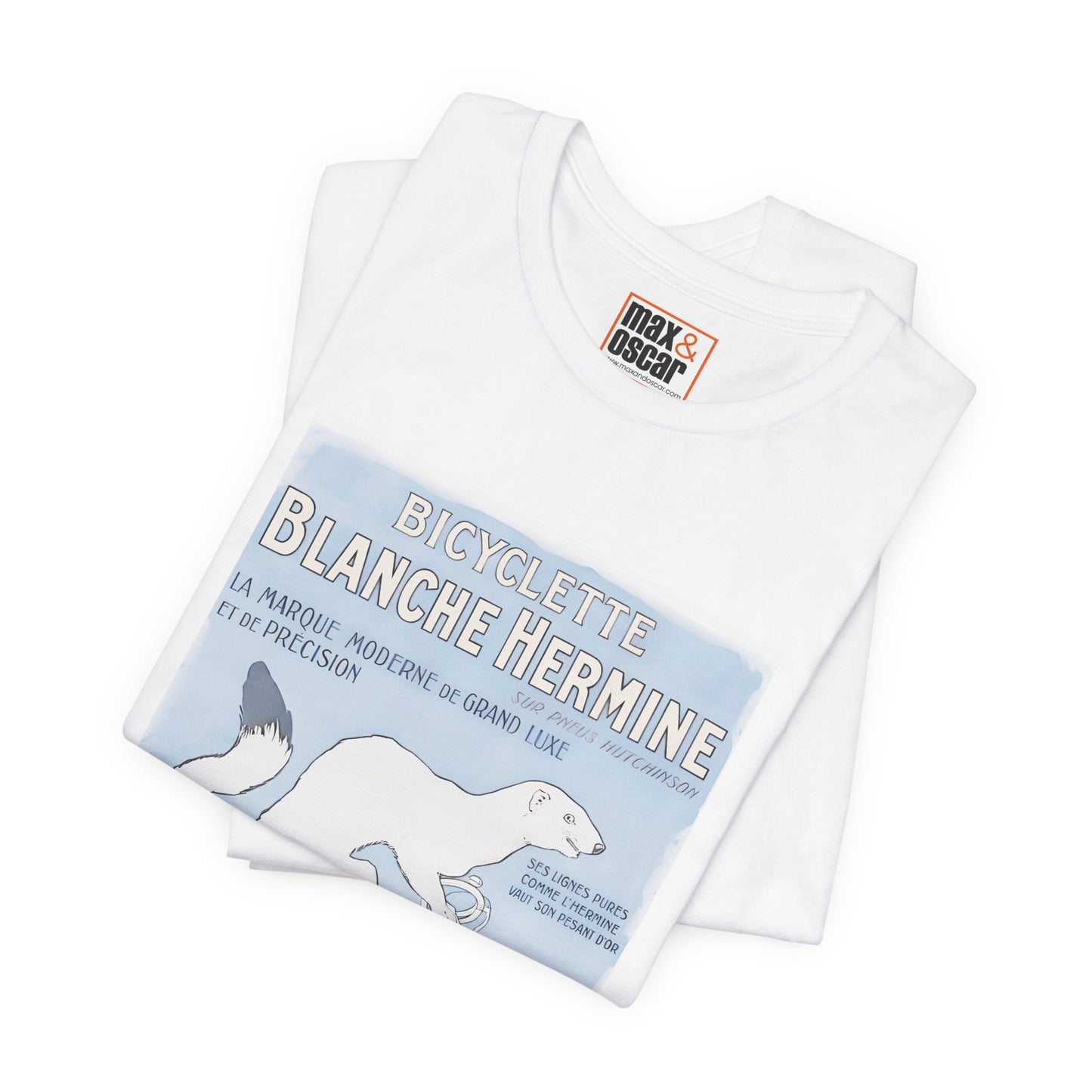 Bicyclette Blanche Hermine Vintage Graphic Tee