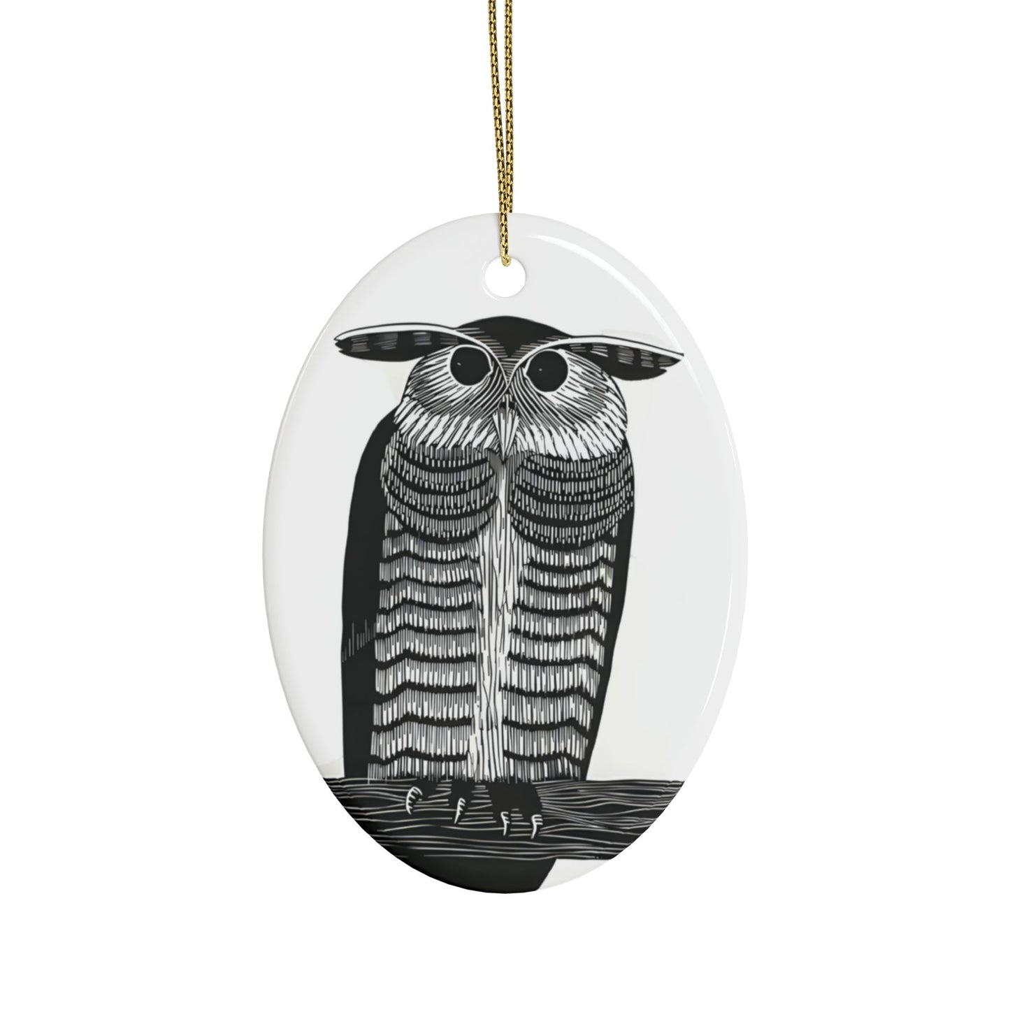Owl Ceramic Ornament