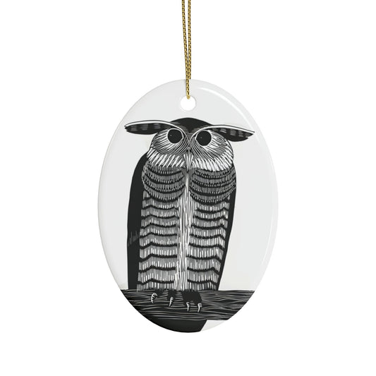 Owl Ceramic Ornament