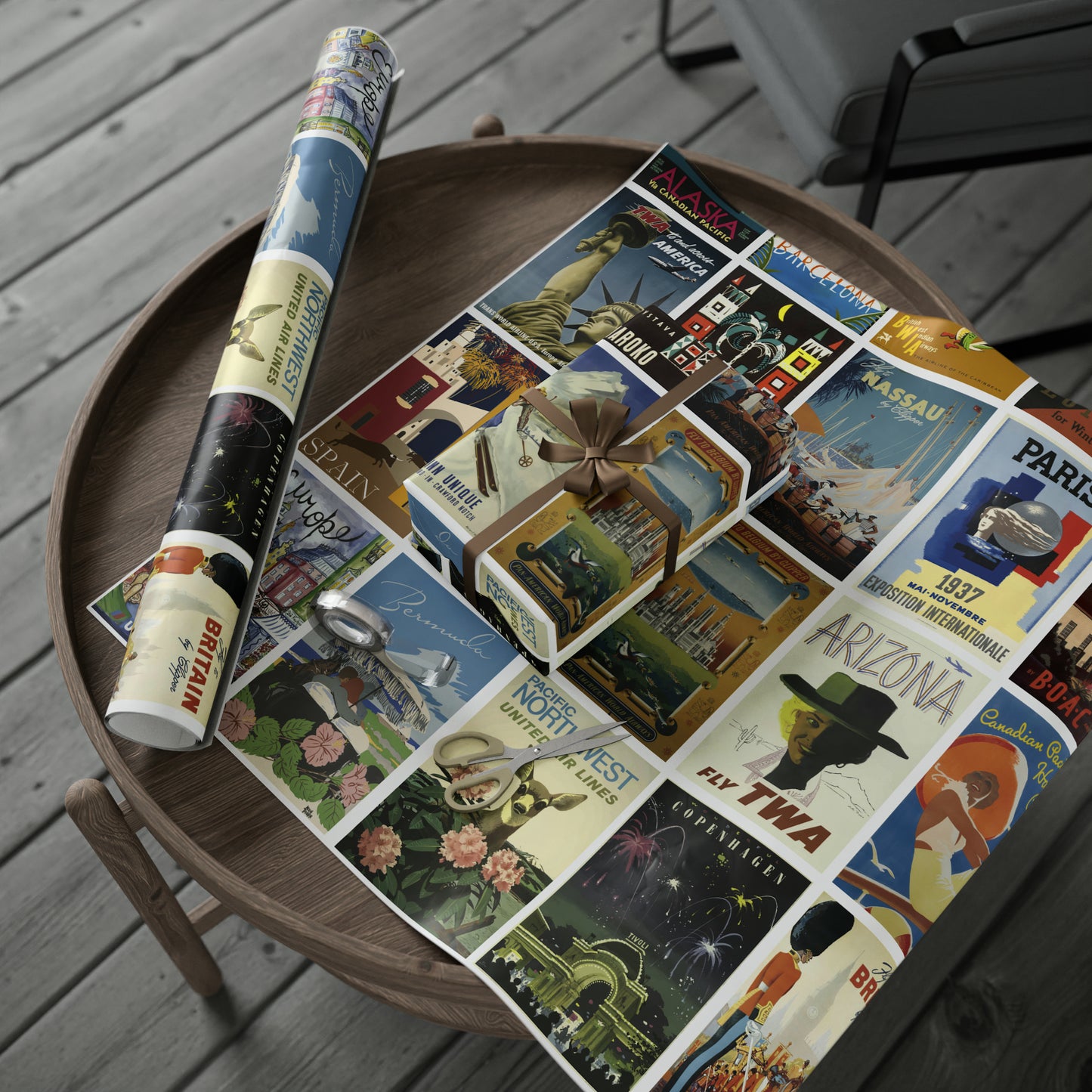 World Wrapping Paper - Vintage Travel Posters - 3