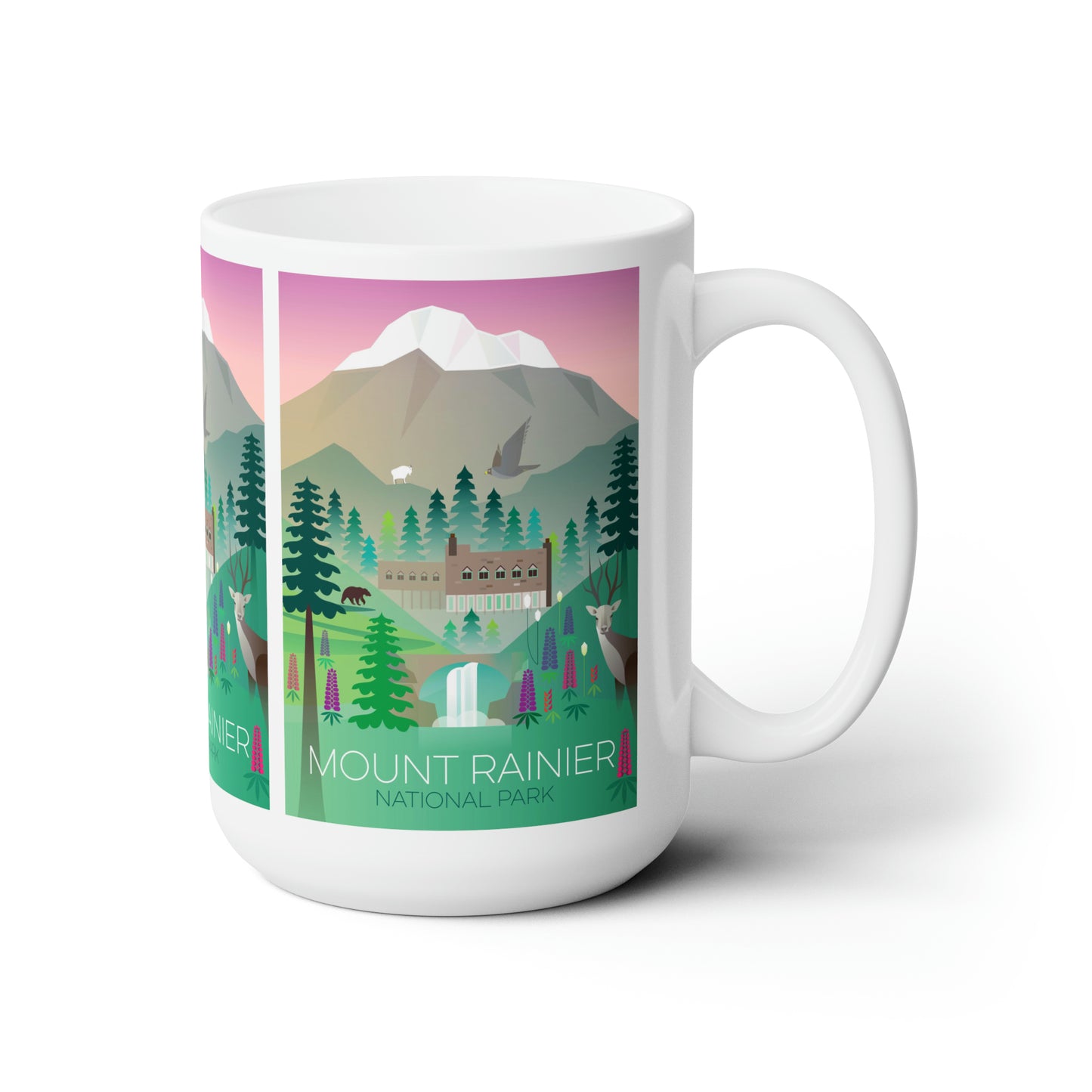 Mount Rainier Ceramic Mug 11oz or 15oz
