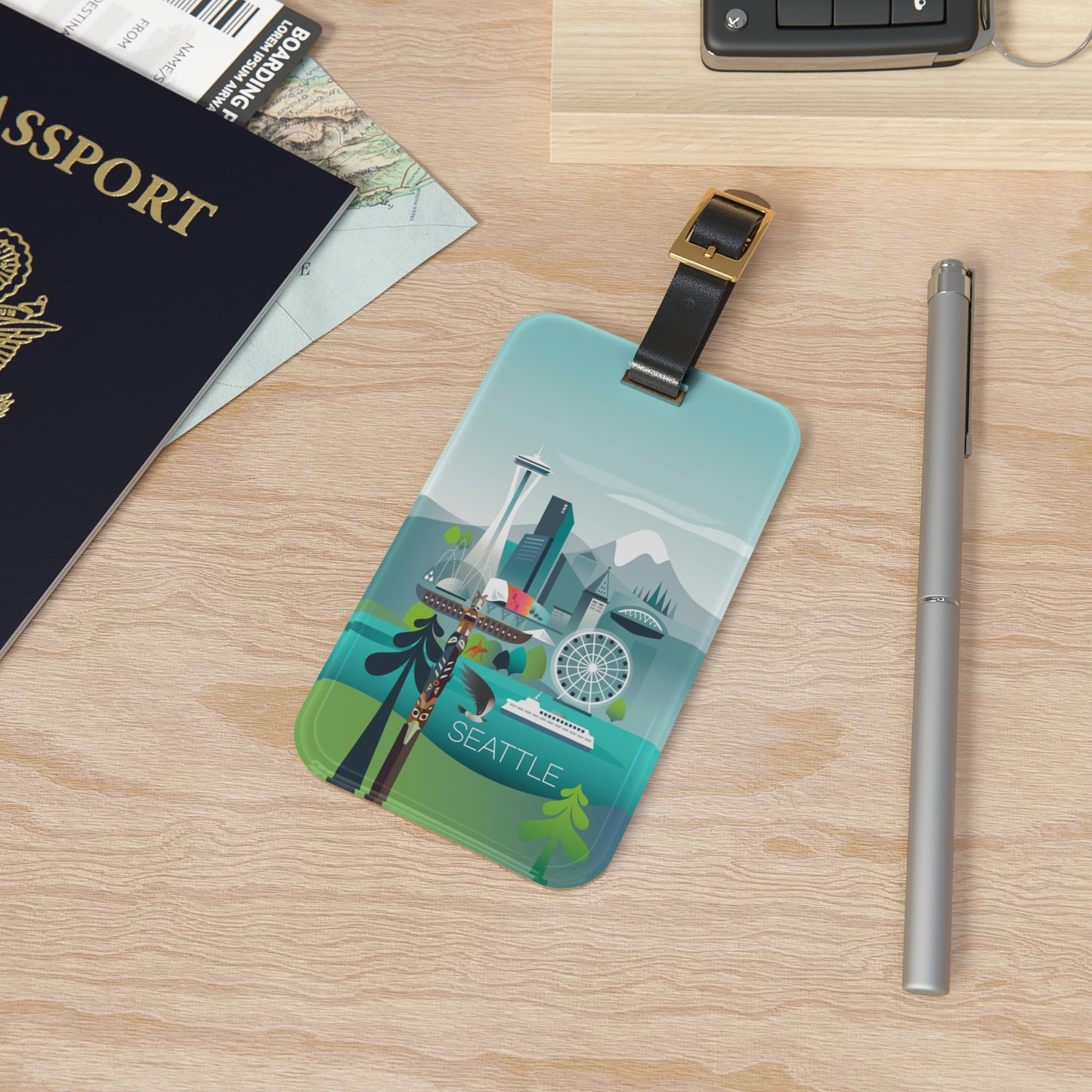 Seattle Luggage Tag