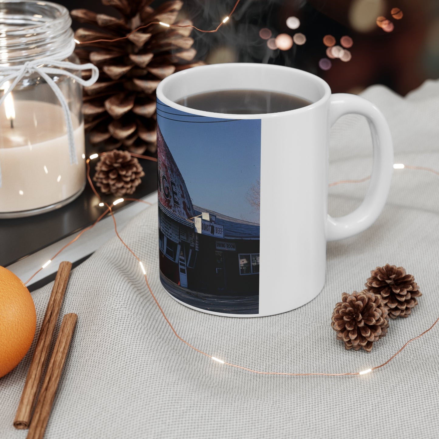 ROADSIDE MUGS - Orange Ceramic Mug 11oz
