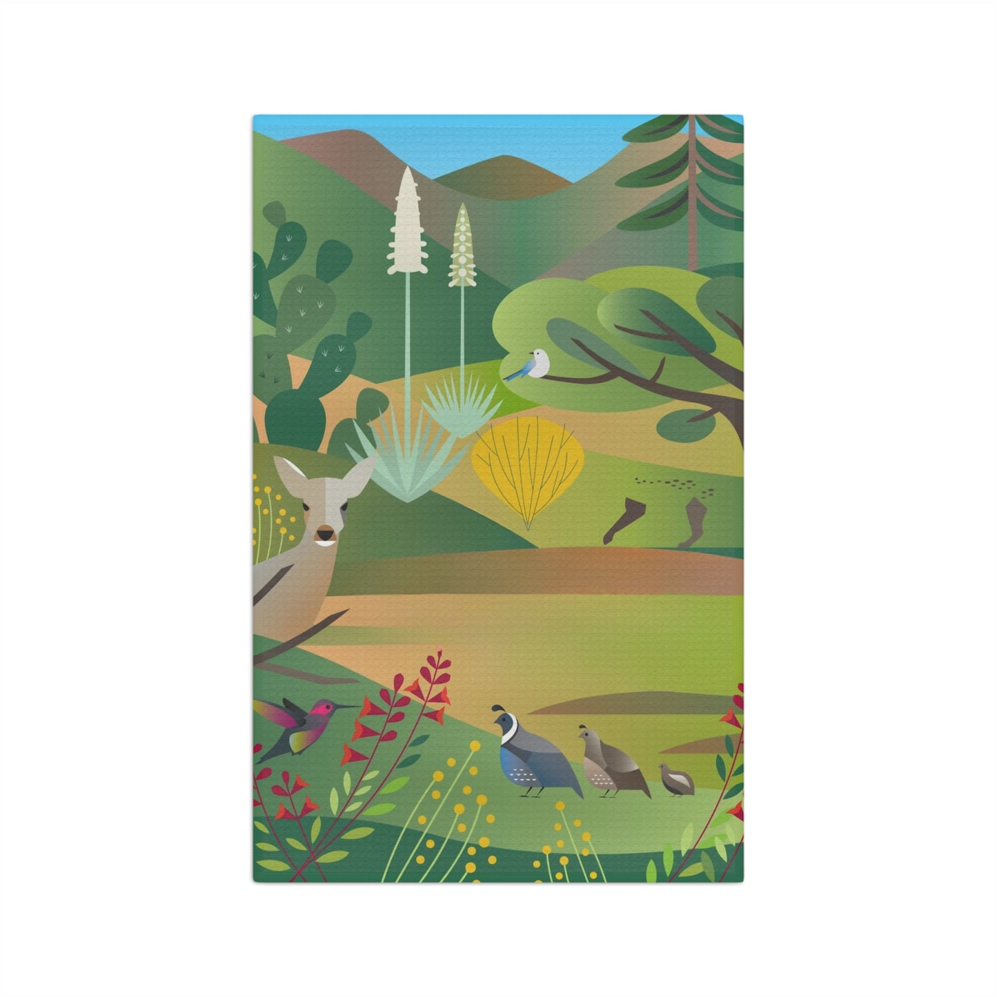 California Wildlife Microfiber Tea Towel