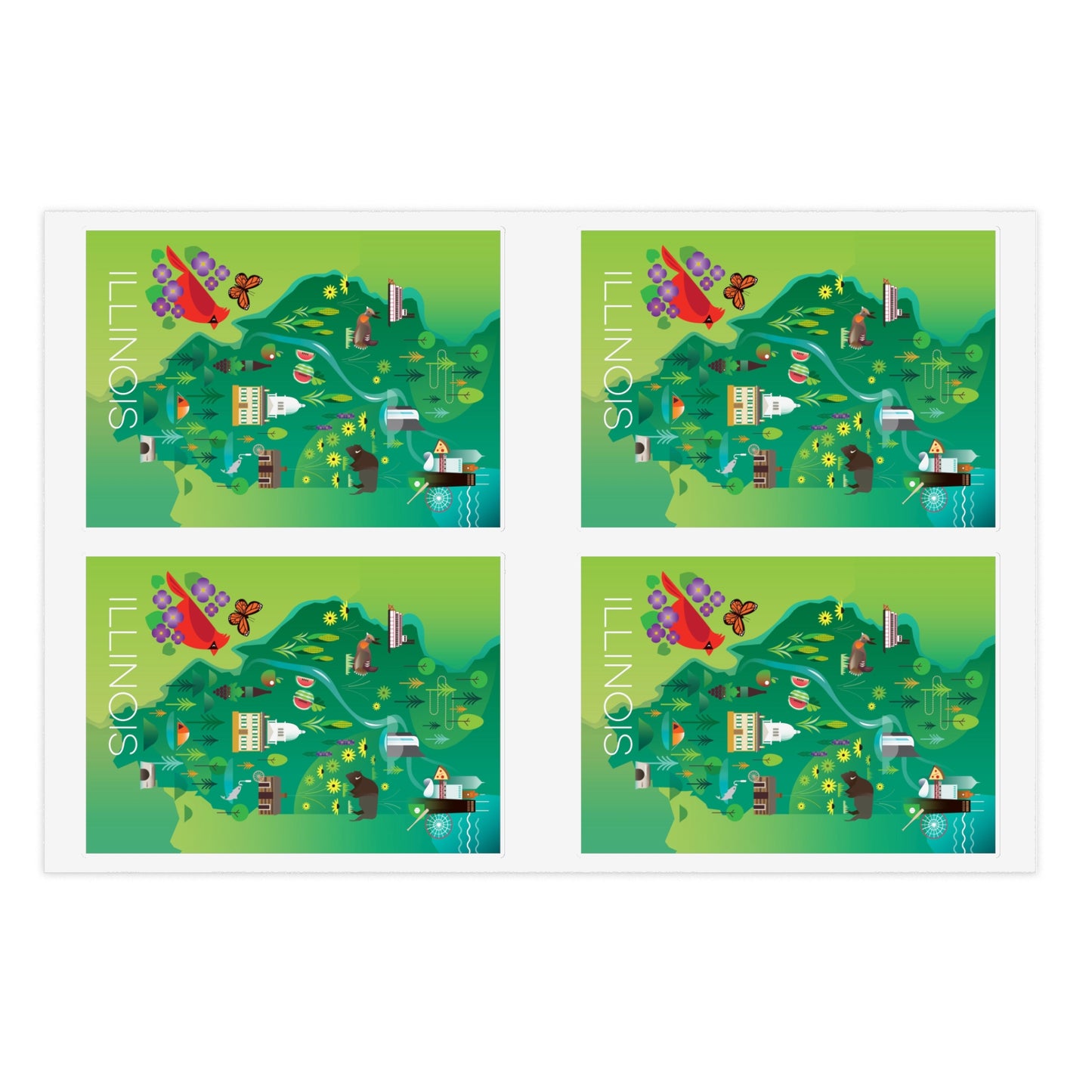 Illinois Sticker Sheet