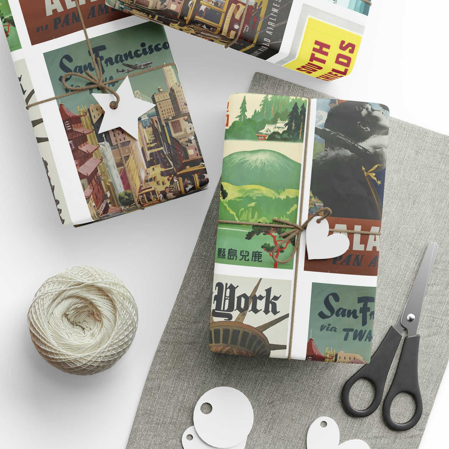 World Wrapping Paper - Vintage Travel Posters - 6