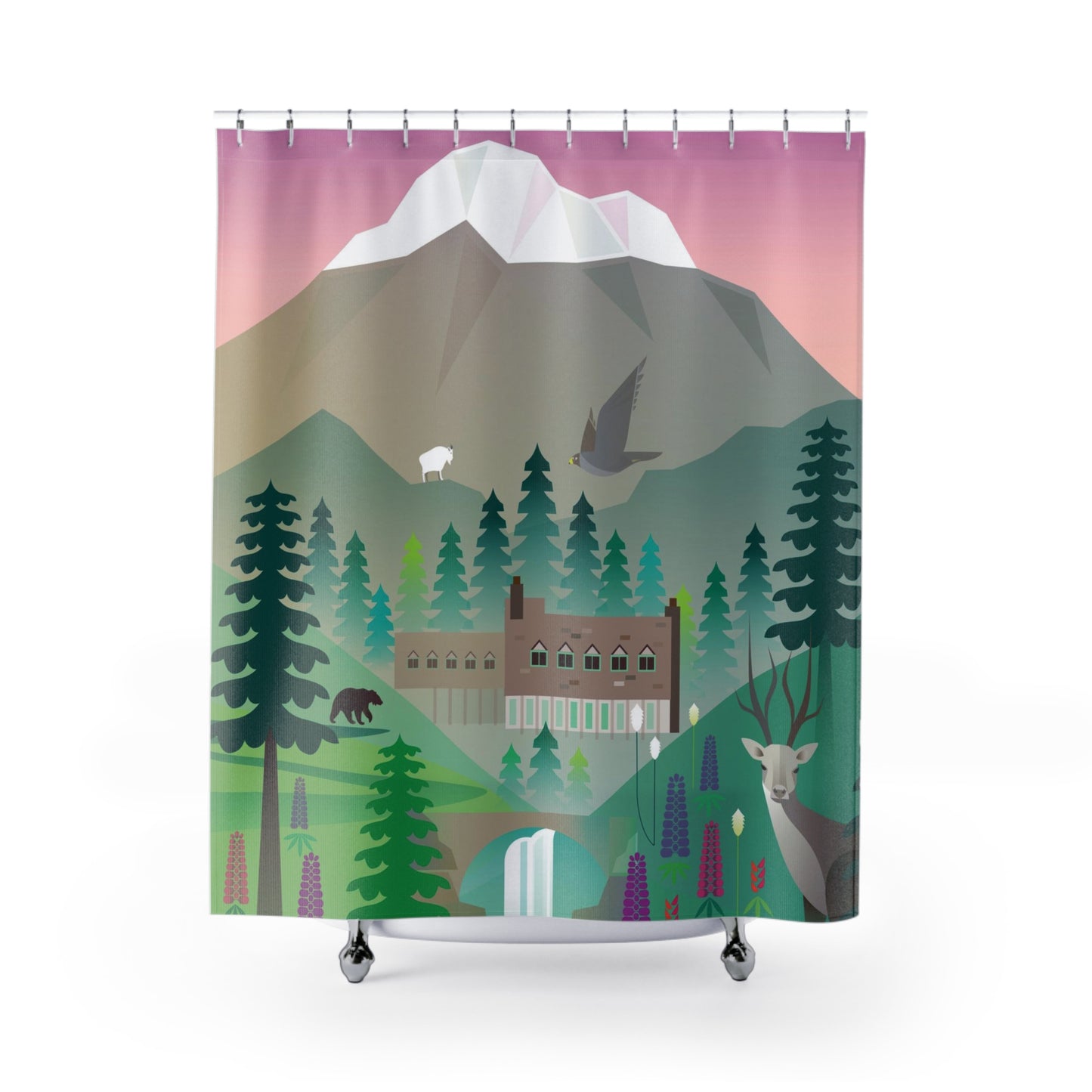 Mount Rainier Shower Curtain