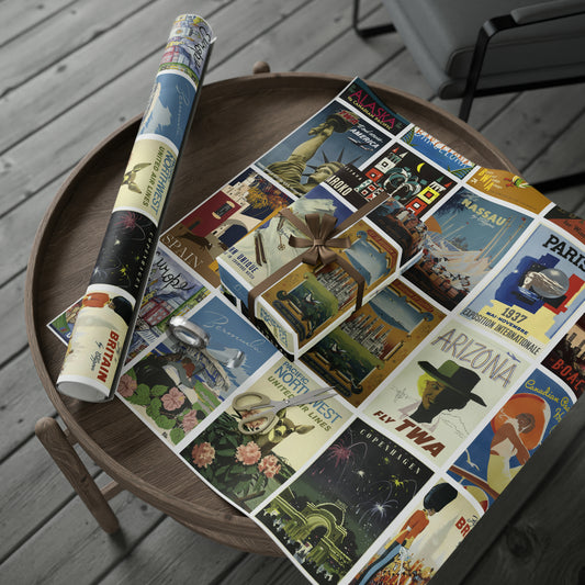 World Wrapping Paper - Vintage Travel Posters - 3