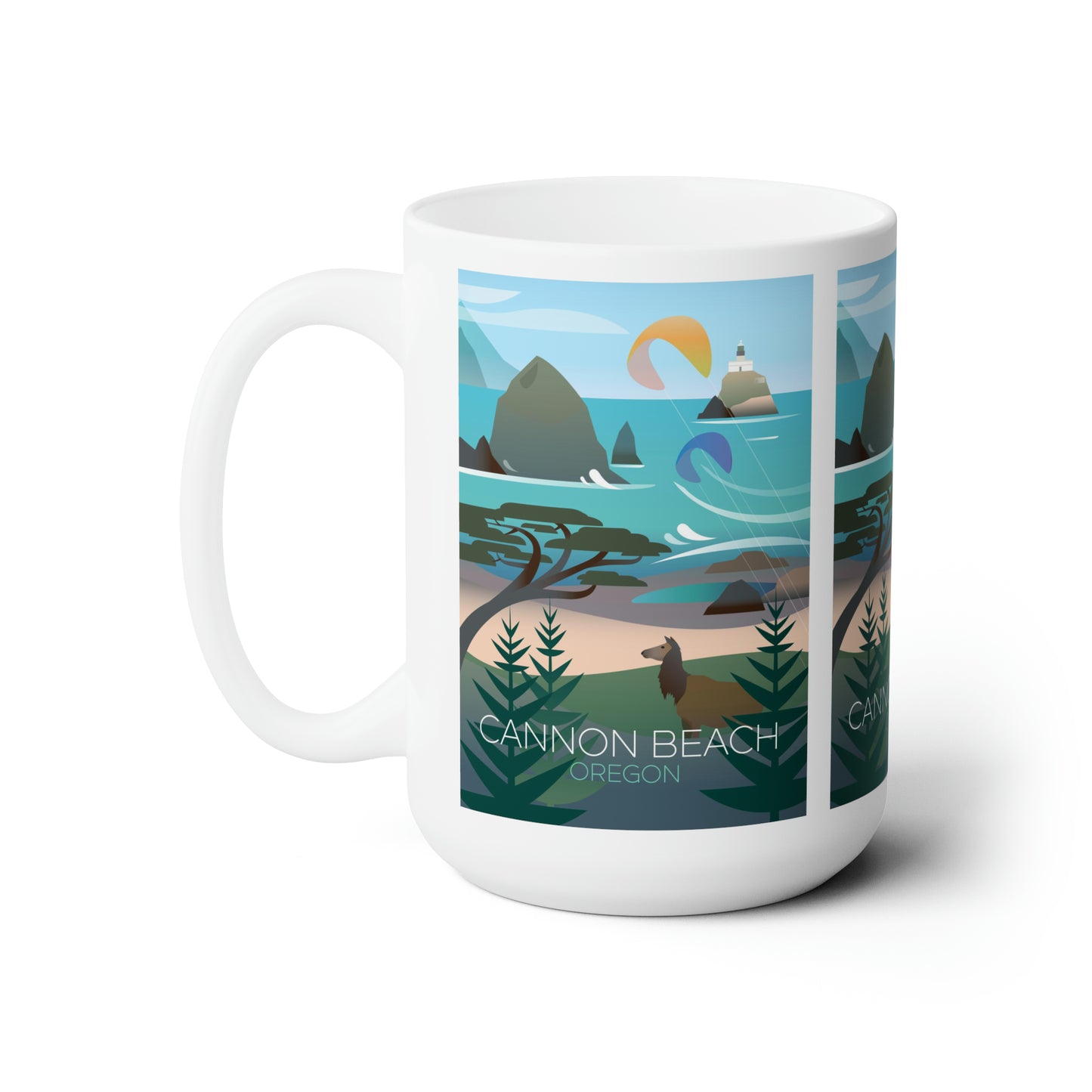 Tasse en céramique Cannon Beach 11oz ou 15oz 