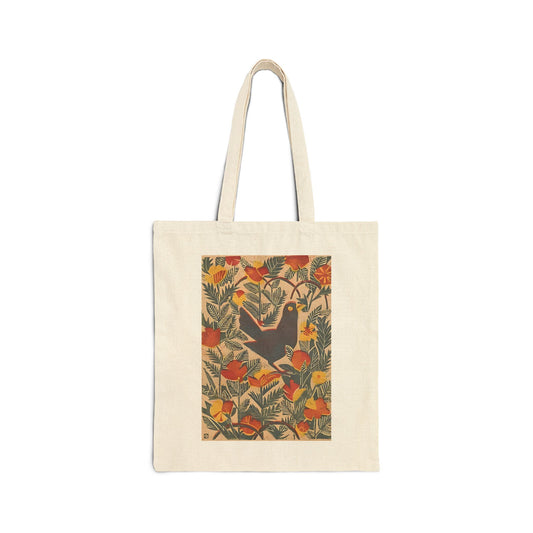 Bird in Orange Tote