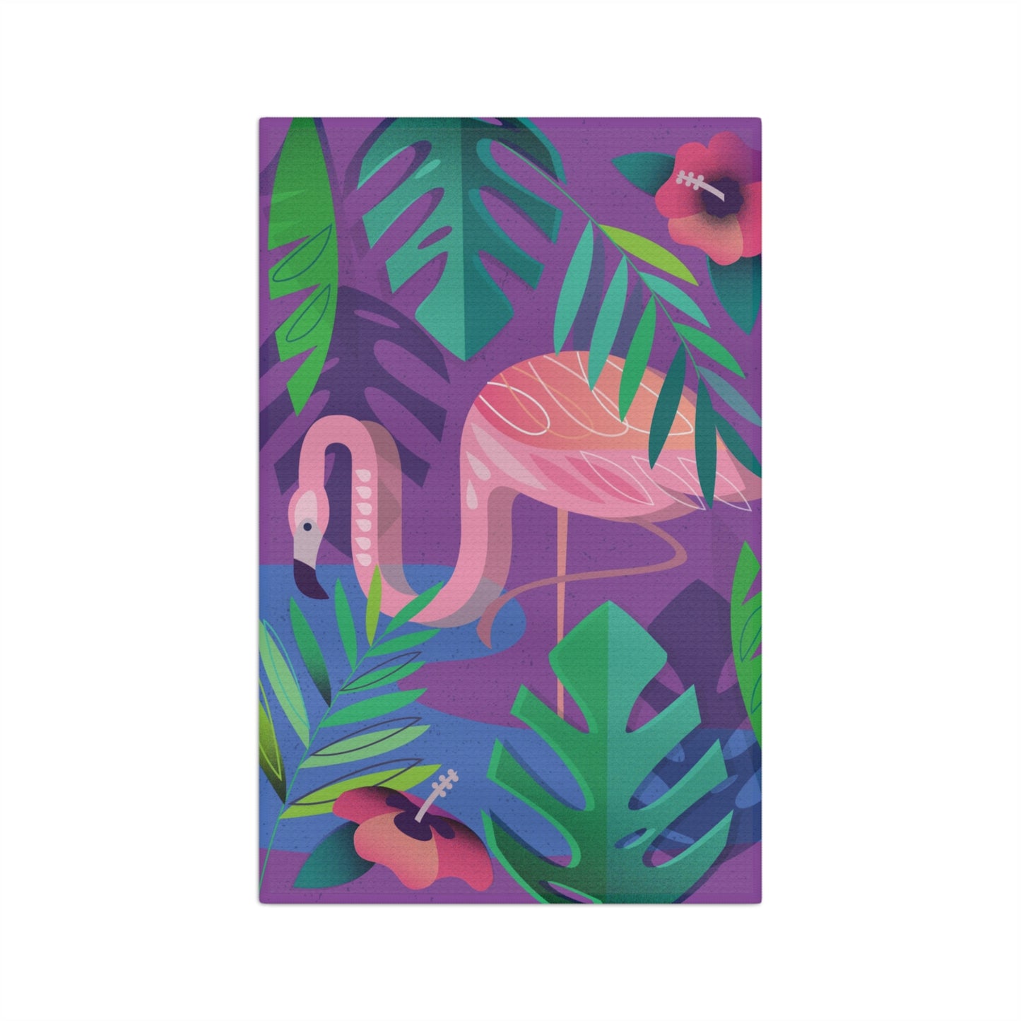 Flamingo Microfiber Tea Towel
