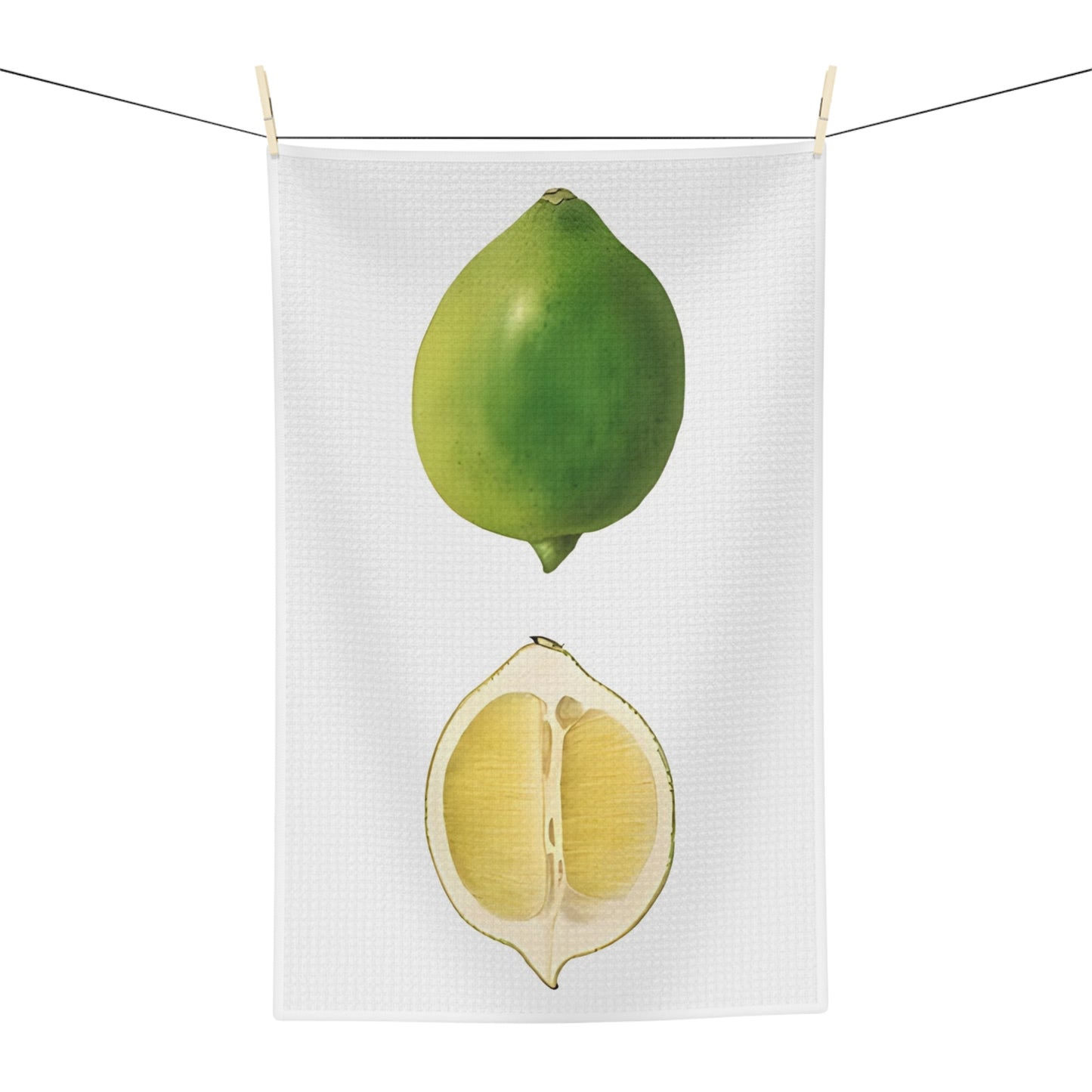 Lime Vintage Botanical Microfiber Tea Towel