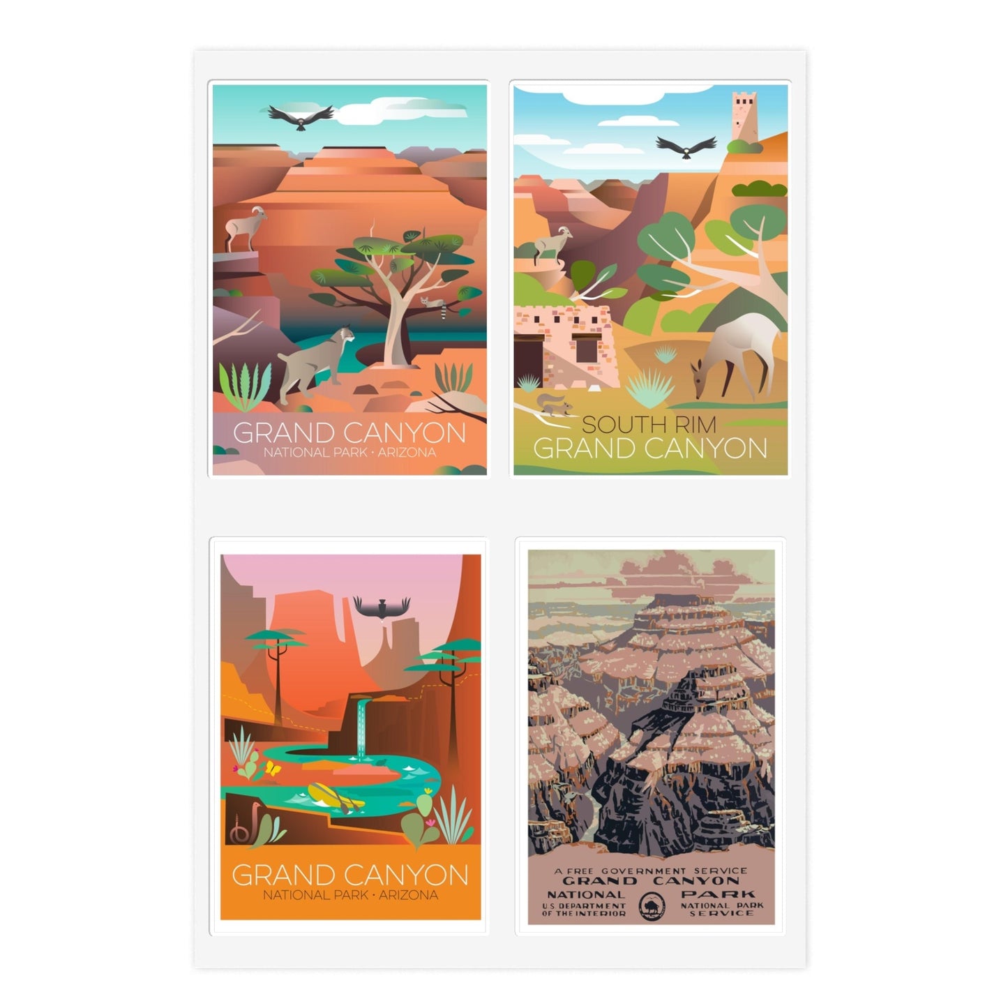 Grand Canyon National Park Assortment Sticker Sheet