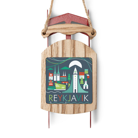 Reykjavik Sled Ornament