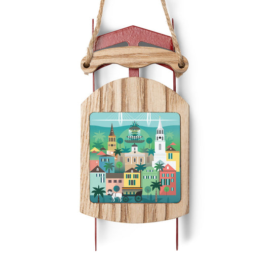 Charleston Sled Ornament