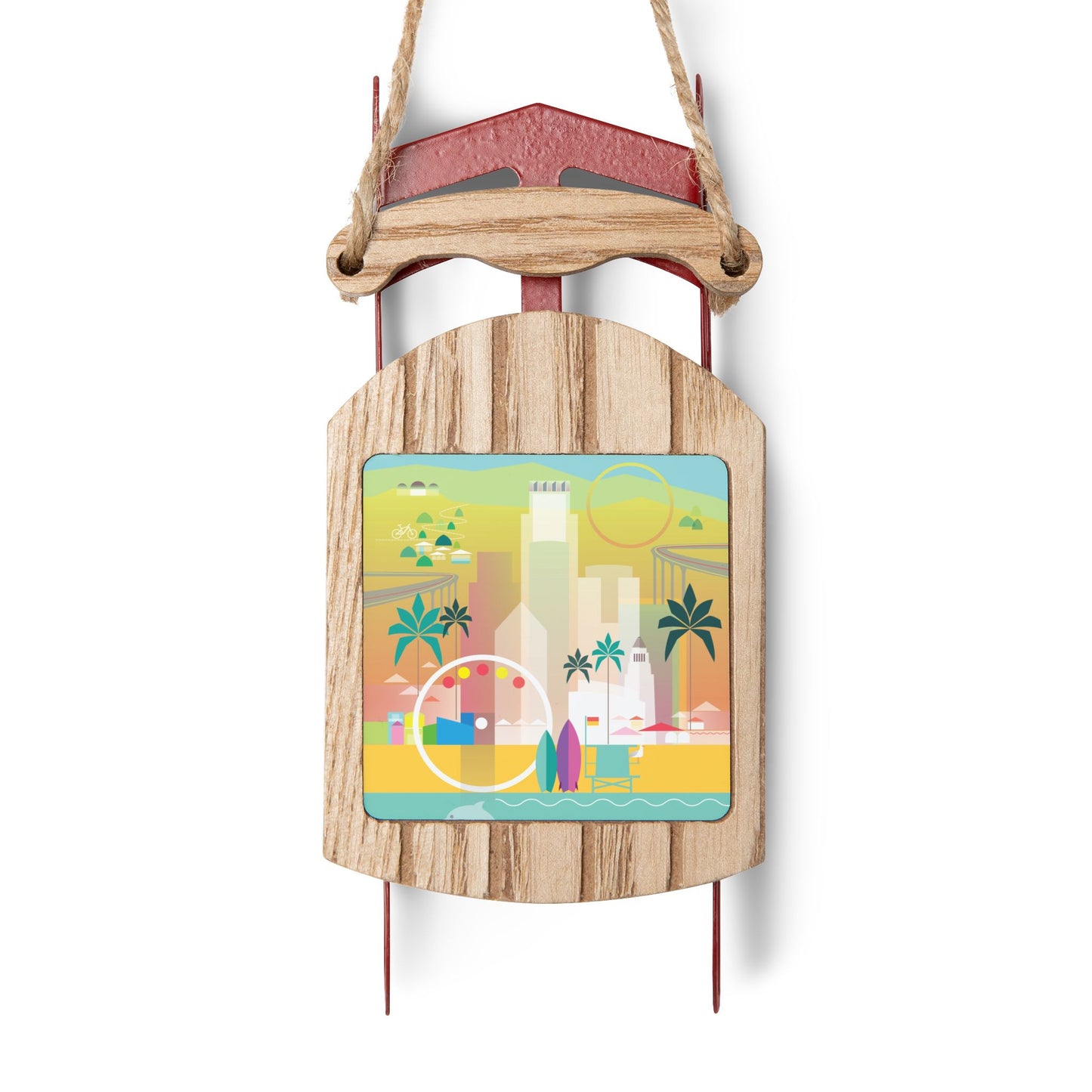 Los Angeles Sled Ornament