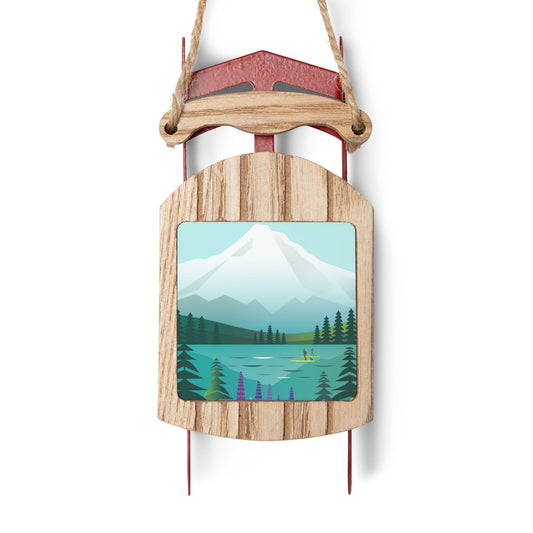 Mount Hood Sled Ornament