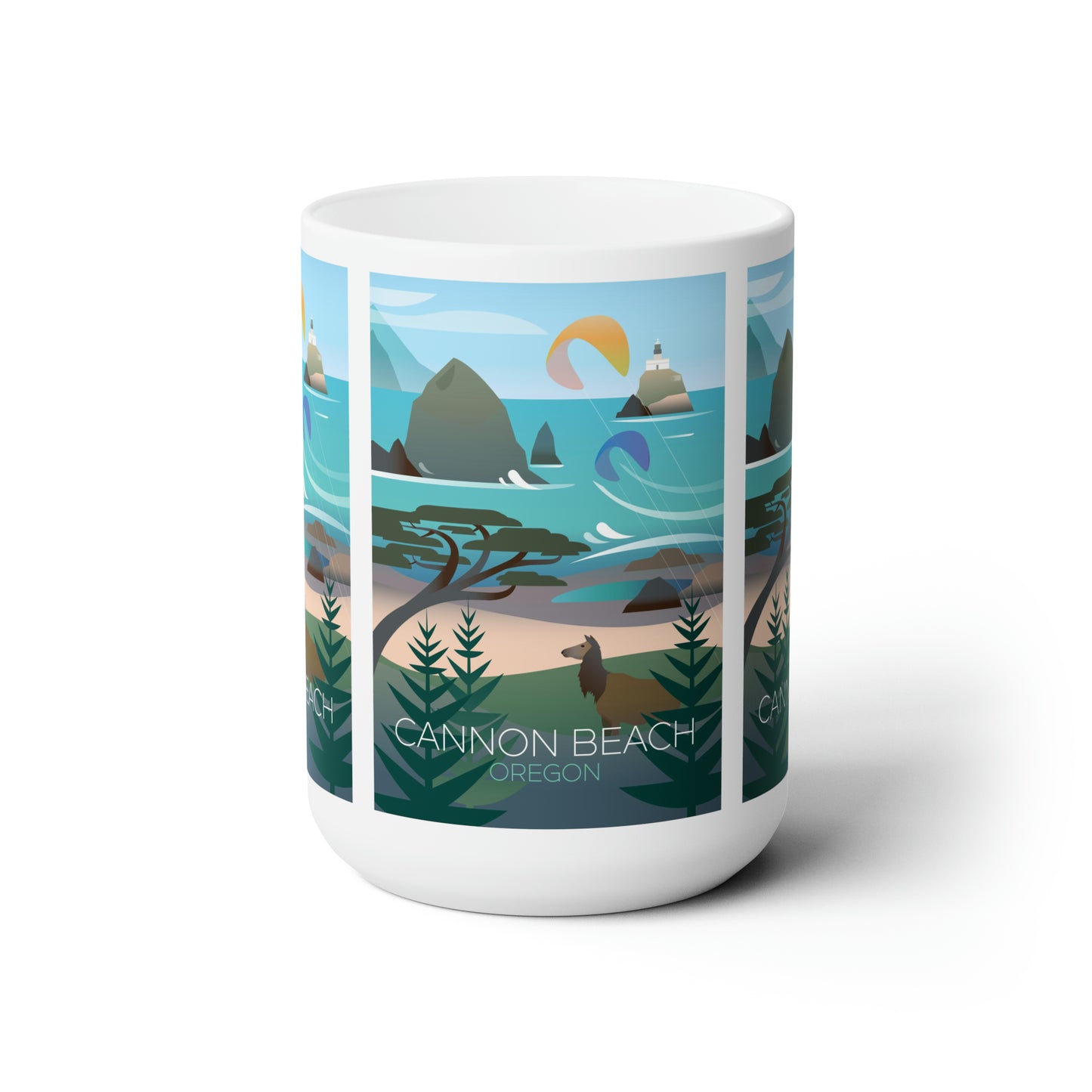 Tasse en céramique Cannon Beach 11oz ou 15oz 