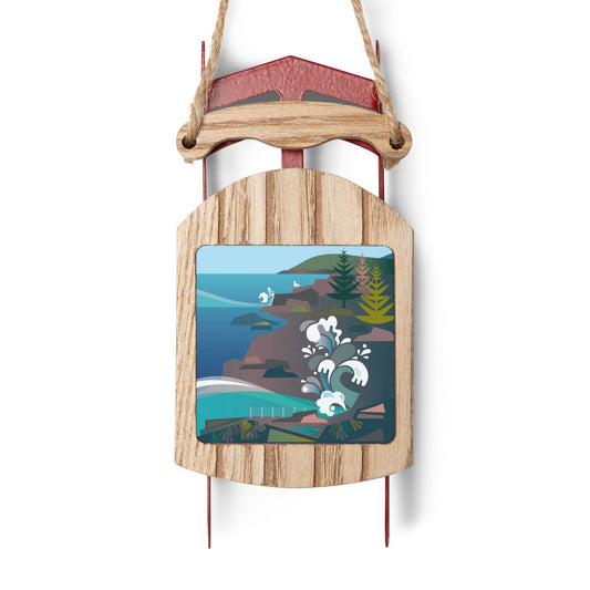 Acadia National Park, Thunder Hole Sled Ornament