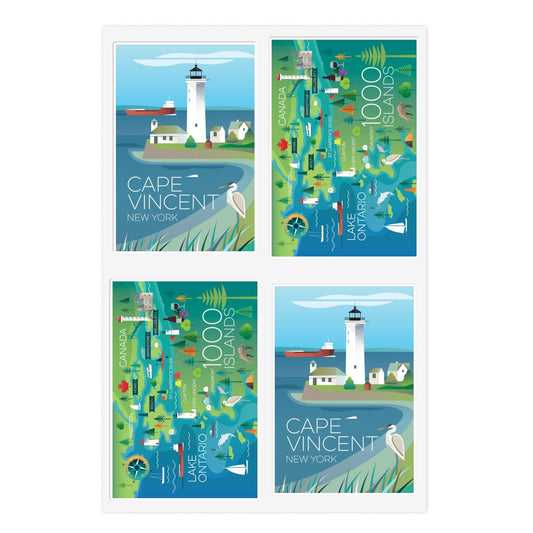 Cape Vincent 1000 Islands Sticker Sheet