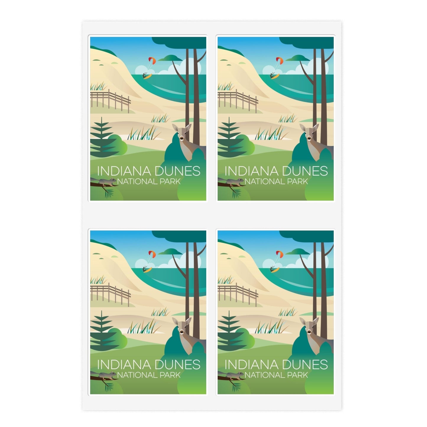 Indiana Dunes National Park Sticker Sheet