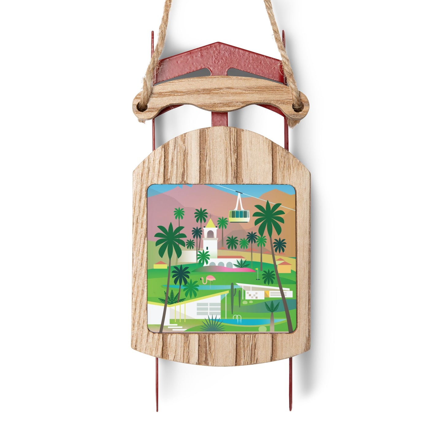 Palm Springs Sled Ornament