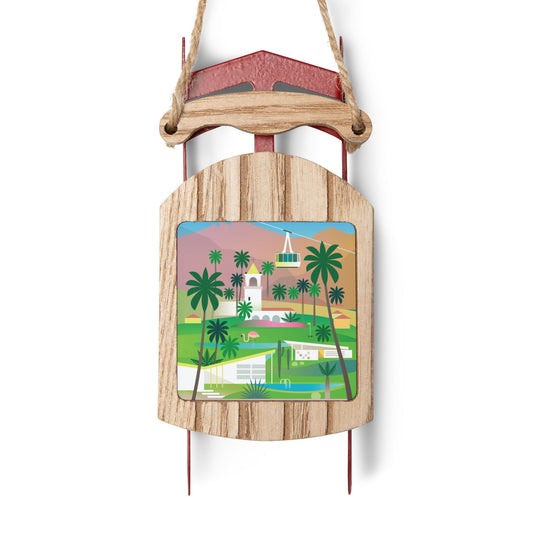 Palm Springs Sled Ornament