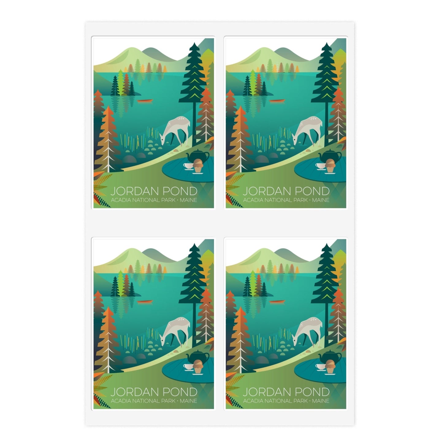 Acadia National Park, Jordan Pond Sticker Sheet