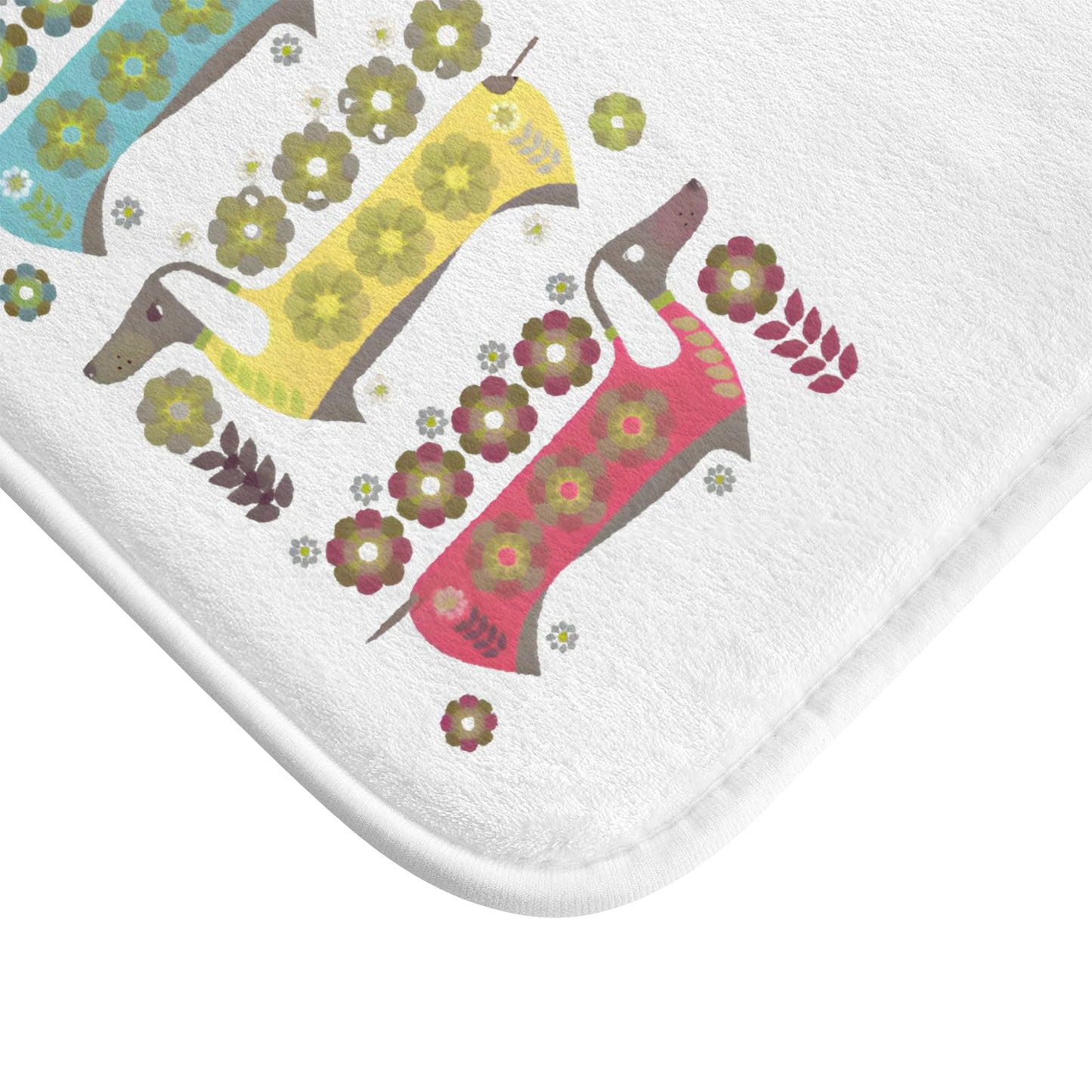 Dachshunds for Days Bath Mat, Non-Slip Bathroom Rug