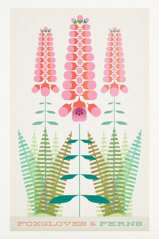 Foxgloves & Ferns Postcard
