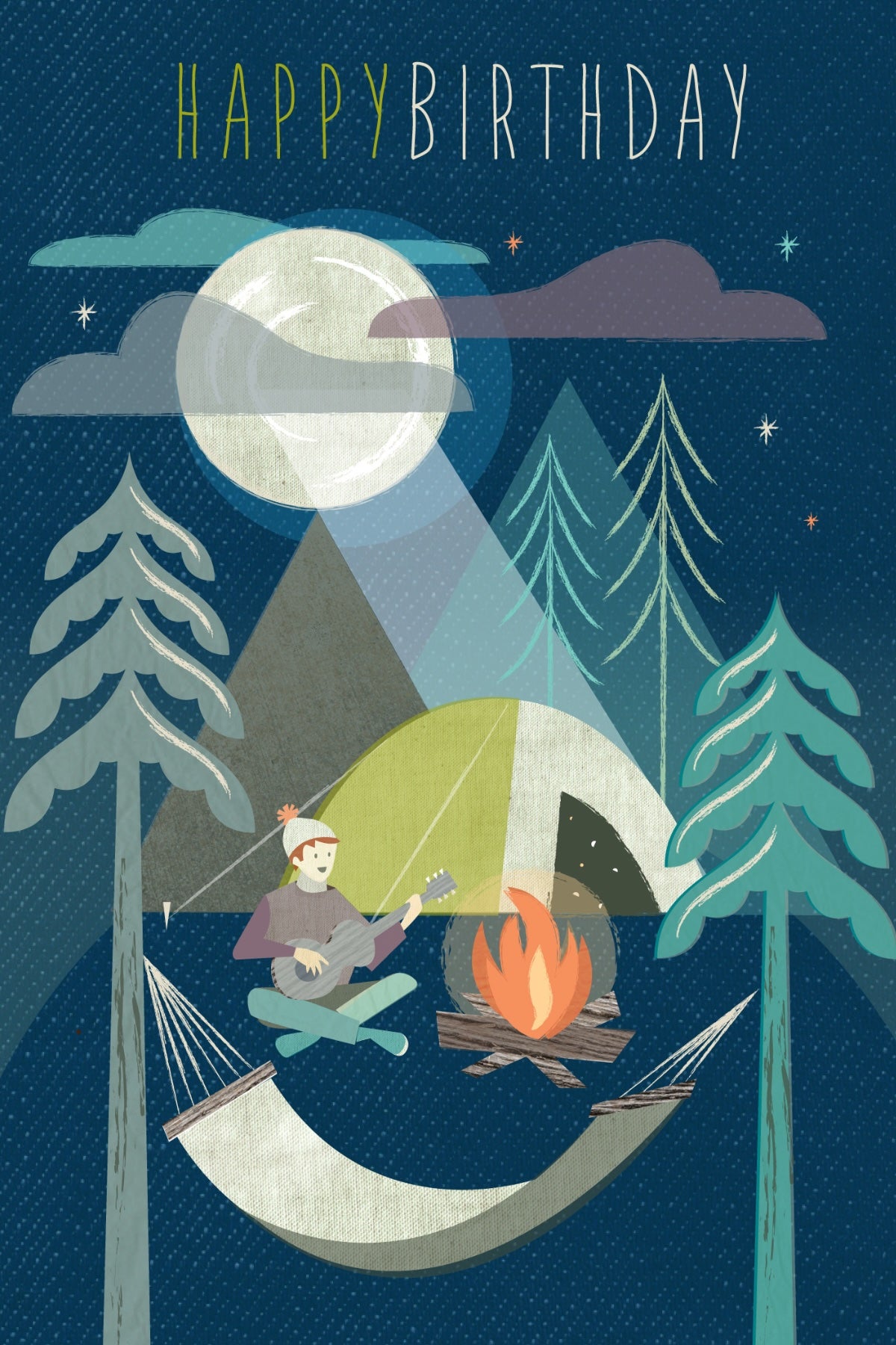 Happy Birthday Camper Postcard