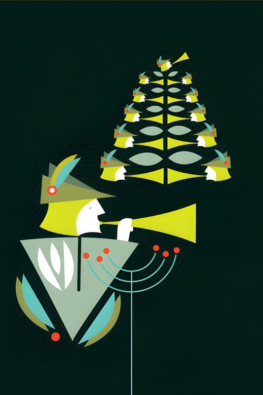 The Twelfth Day of Christmas Postcard