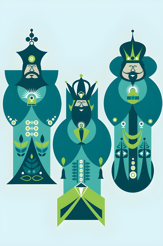 Three Kings Postcard