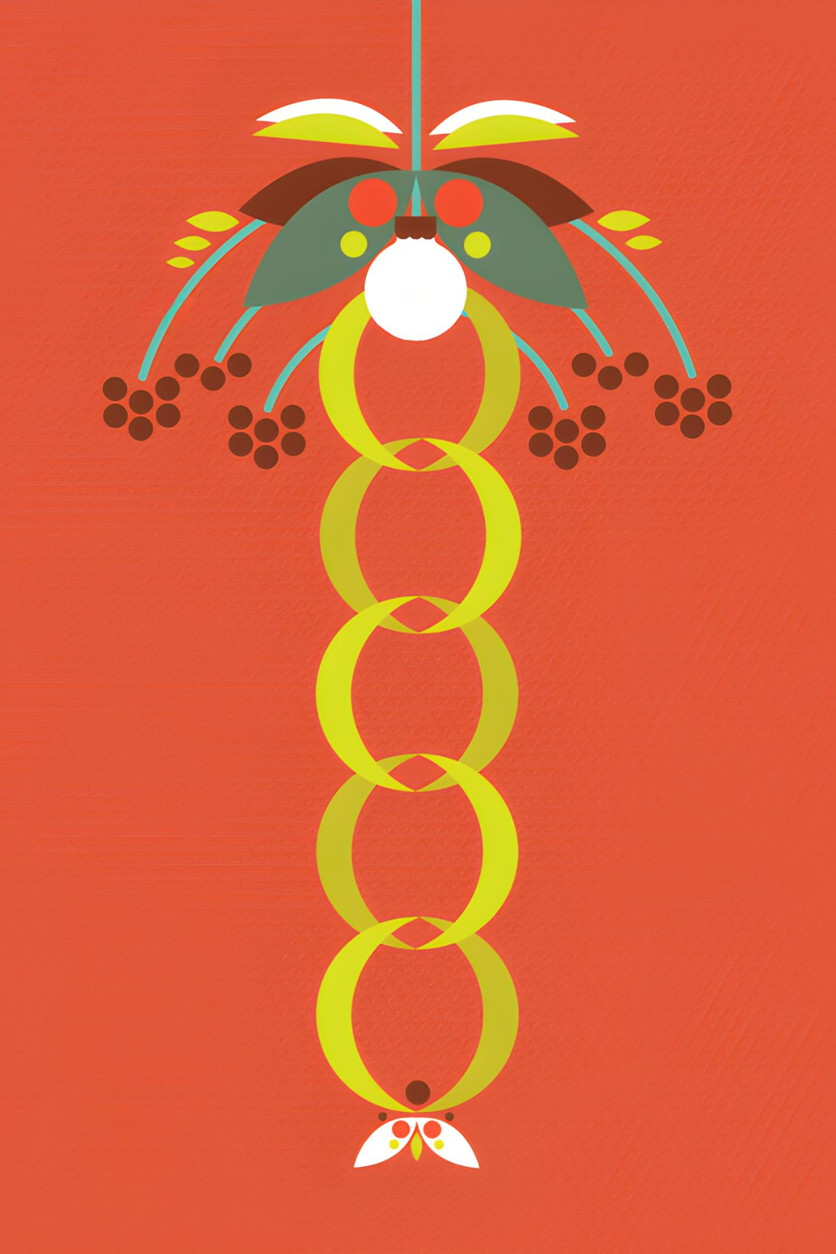 The Fifth Day of Christmas Postcard