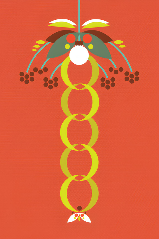 The Fifth Day of Christmas Postcard