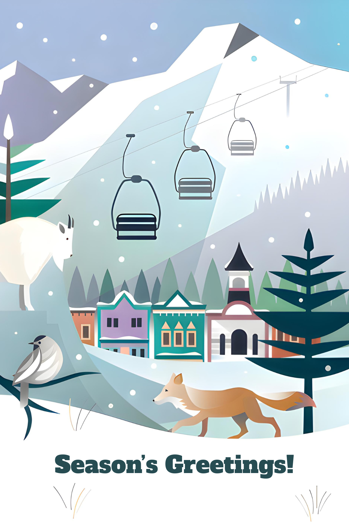 Crested Butte Season's Greetings Postcard